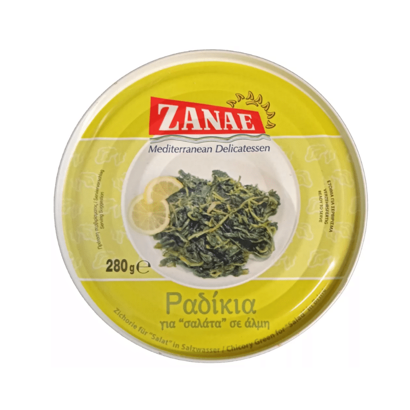 Radikia (Zichorie) in Salzlake (280g) Zanae von Zanae bei Araxxon  - Hochwertiges griechisches Produkt.   Radikia (Zichorie) in Salzlake (280g) Zanae από Zanae στο Araxxon  - Αυθεντικό ελληνικό προϊόν.